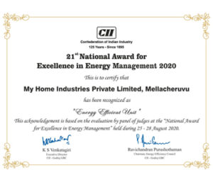 Maha Cement - Awards - img-012-02 Maha Cement - Awards - My Home Industries, bagged “21st Best Energy Award 2020” at National Level conducted by CII