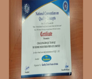 Maha Cement - Awards -35th National Convention on Quality Concept Virtual platform competitions was celebrated at Coimbatore