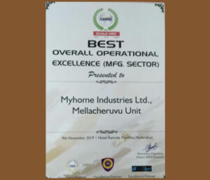 Maha Cements -Awards - Best Management in overall operational Excellence" in Manufacturing Category by Global HRD Network