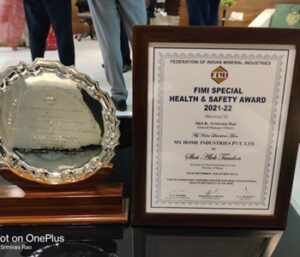 Maha Cement - Awards - FIMI (Federation of Indian Mineral Industries) Award to Mellacheruvu Mines for Special Health & Safety at New Delhi