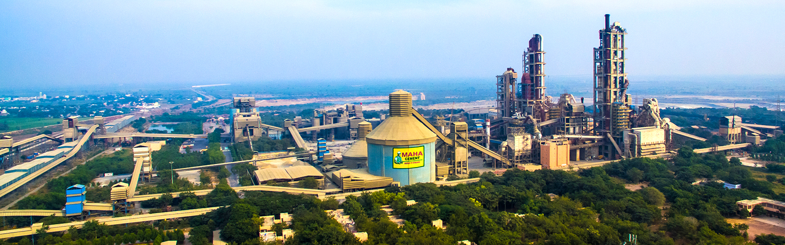 Large industrial cement plant